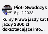 Kurs prawo jazdy kat B... OGłOSZENIA Bazarok.pl